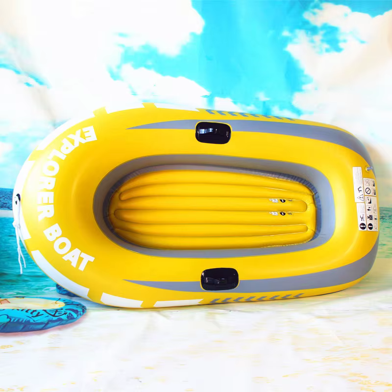 Petit bateau gonflable de loisirs aquatiques en PVC, bateau de pêche gonflable pour 2 personnes, bateau à dérive