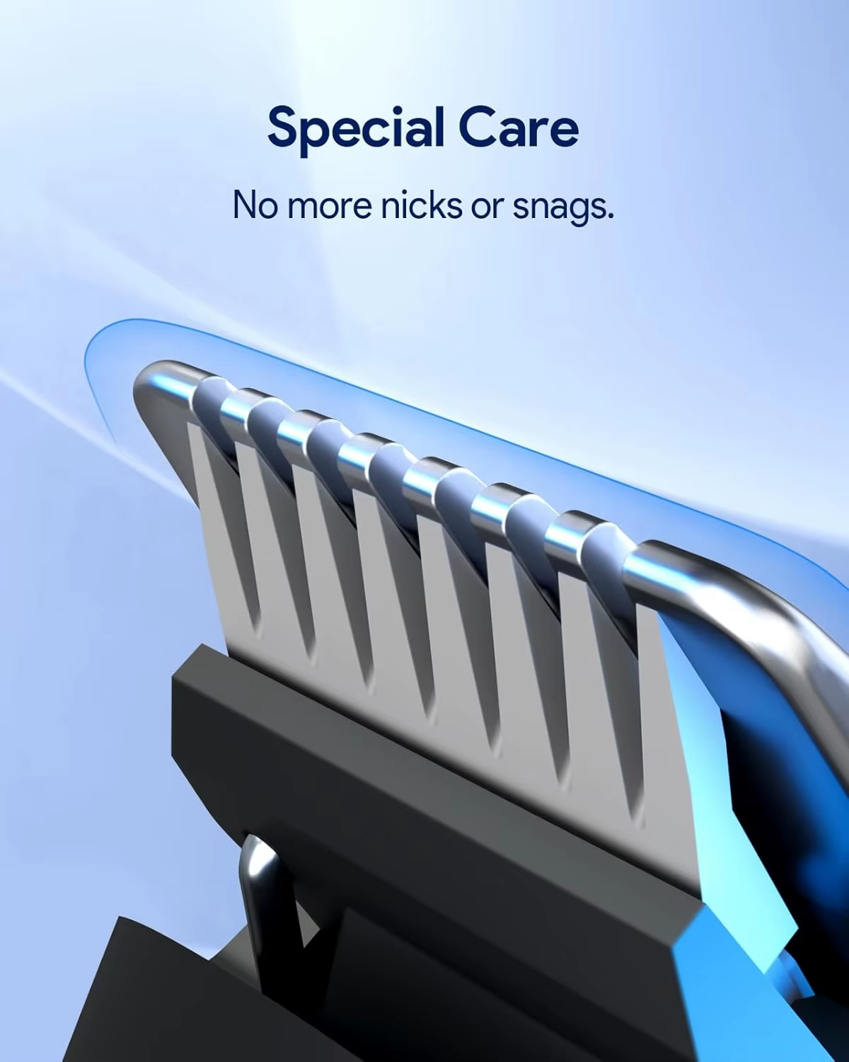 Lames de rechange pour Philips OneBlade QP2620/2630/2724 - Tondeuse de précision avec bords de sécurité arrondis et lame en acier inoxydable