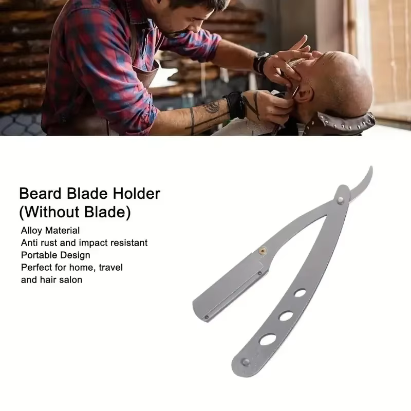 Rasoir de sécurité manuel pliable en acier inoxydable pour hommes