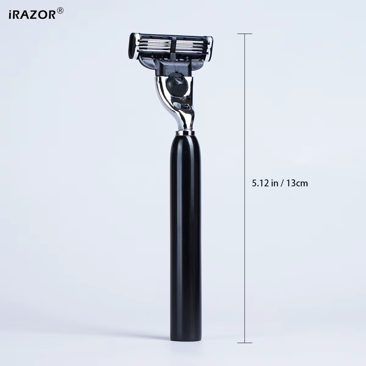 Rasoir manuel pour hommes iRAZOR avec manche en aluminium noir