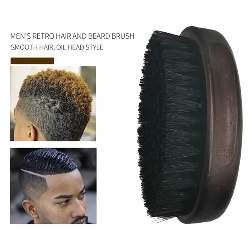 Brosse à cheveux en fourrure de sanglier pour hommes