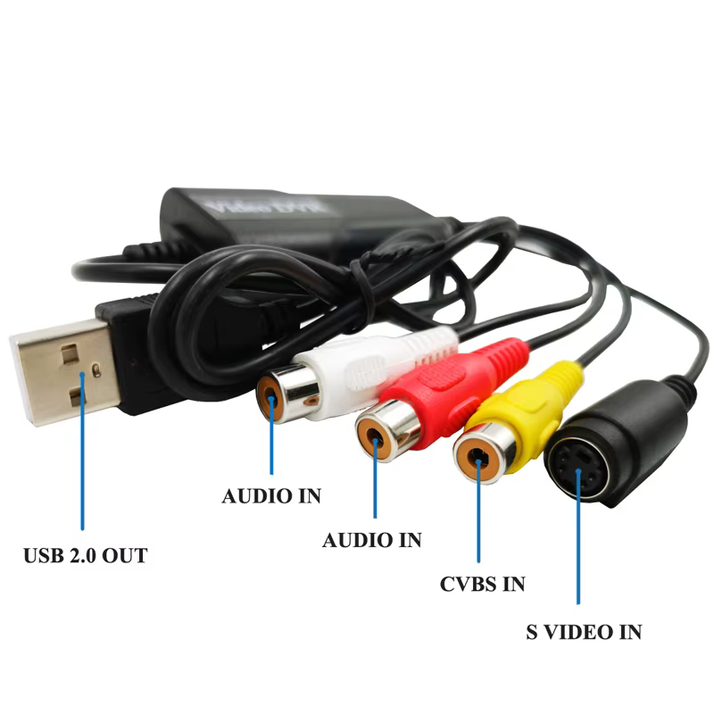 Wiistar-Carte de capture vidéo USB 2.0, pour Windows 10/8/7/XP, conversion VHS, nouveau pilote gratuit