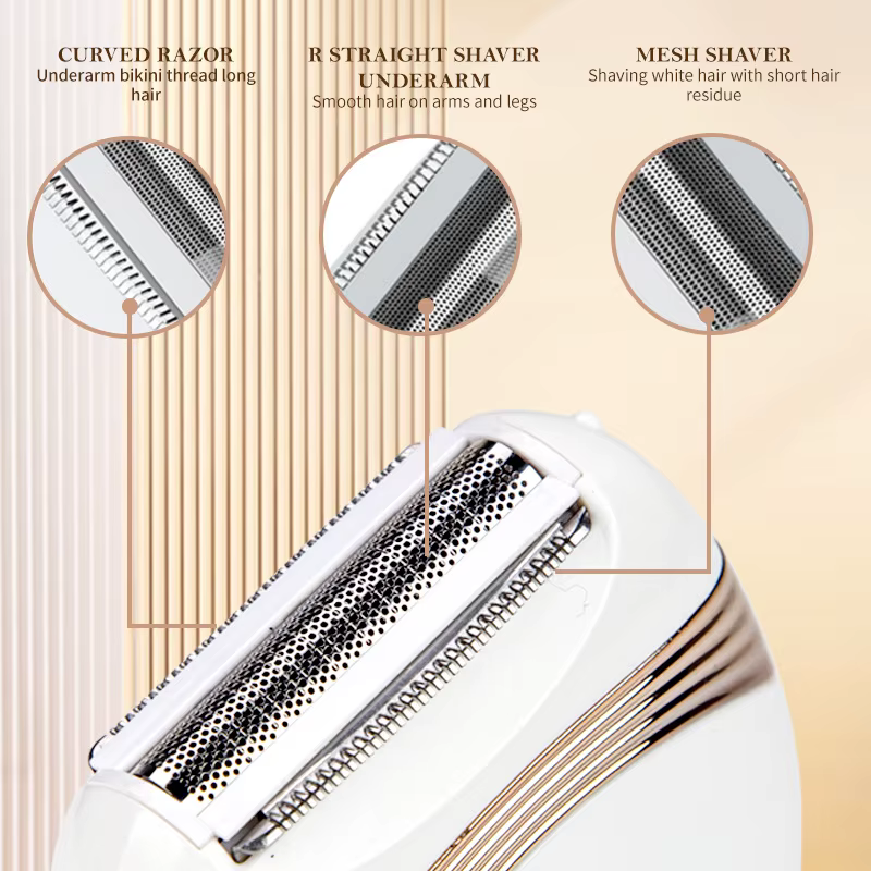 Épilateur électrique pour femmes tondeuse à cheveux rasoir Bikini aisselles bras jambe visage parties intimes dame