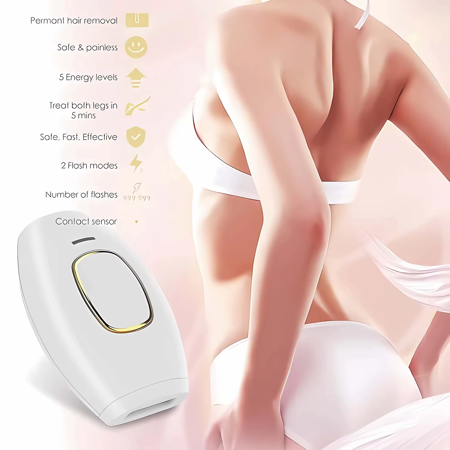 Épilateur laser IPL pour le corps et le bikini
