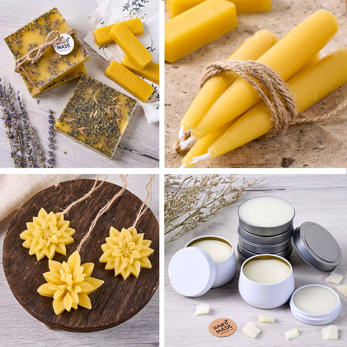 Blocs de cire d'abeille pure jaune et blanche, matériau de cirage de haute qualité pour la fabrication artisanale de bougies d'aromathérapie, 1 pièce/5 pièces