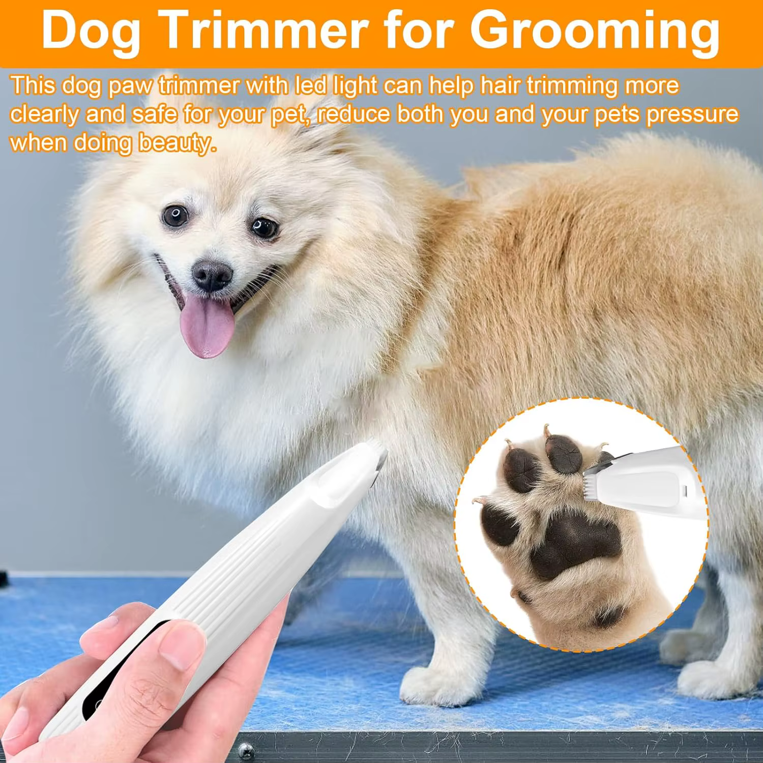 Rasoir de pied pour animaux de compagnie chat rasage poussoir électrique coupe de chien