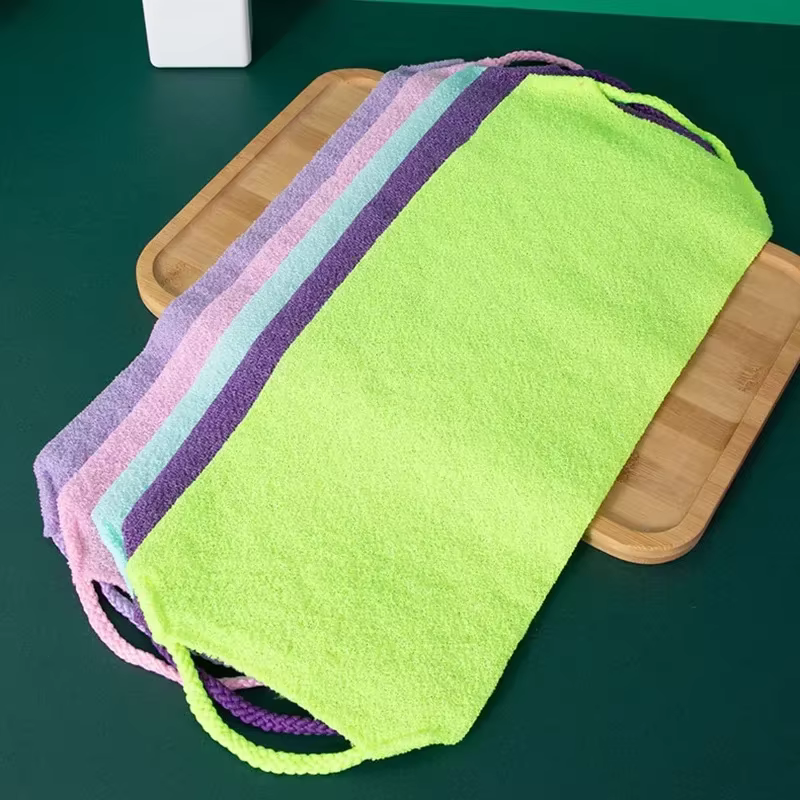 Exfoliant frottant serviette de bain gant de toilette élastique douche corps gommage nettoyage Massage