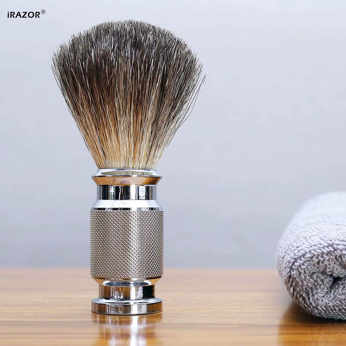 Brosse de rasage classique avec poignée antidérapante