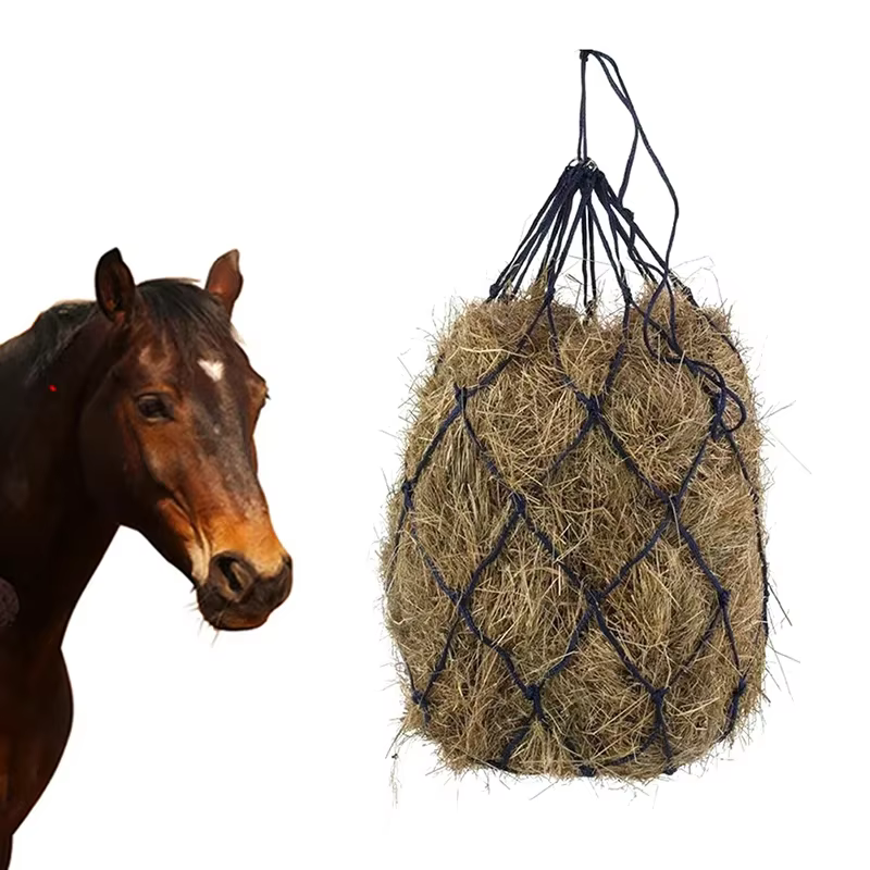 Filet à Haylage Durable, produits de soins pour chevaux, petit filet à foin troué, équipement pour foin, alimentation lente, sacs pour chevaux