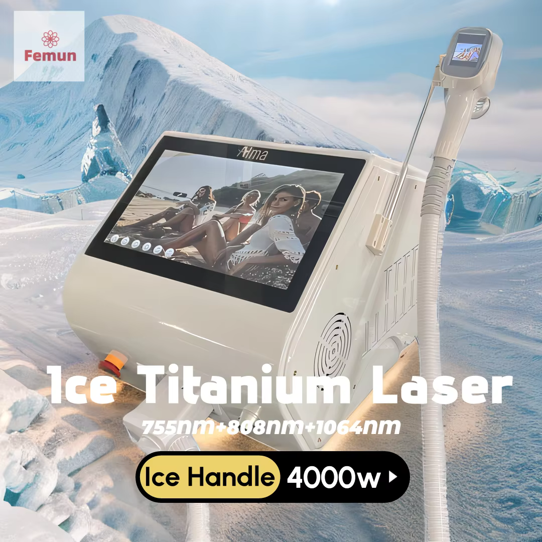 Machine d'épilation au Laser à Diode Soprano titane professionnel 4000w 4 ondes approuvées douleur permanente 2025 épilateur Portable