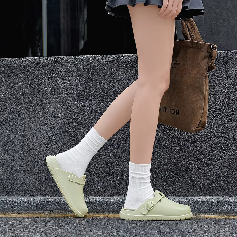 Pantoufles décontractées de couleur unie, design simple qui correspond à n'importe quel style, matériau doux et confortable + semelle antidérapante, chaussures confortables pour se détendre à la maiso