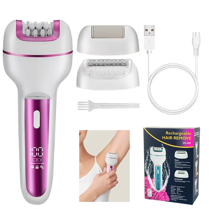 Épilateur Électrique Rechargeable 3 en 1 pour Femme