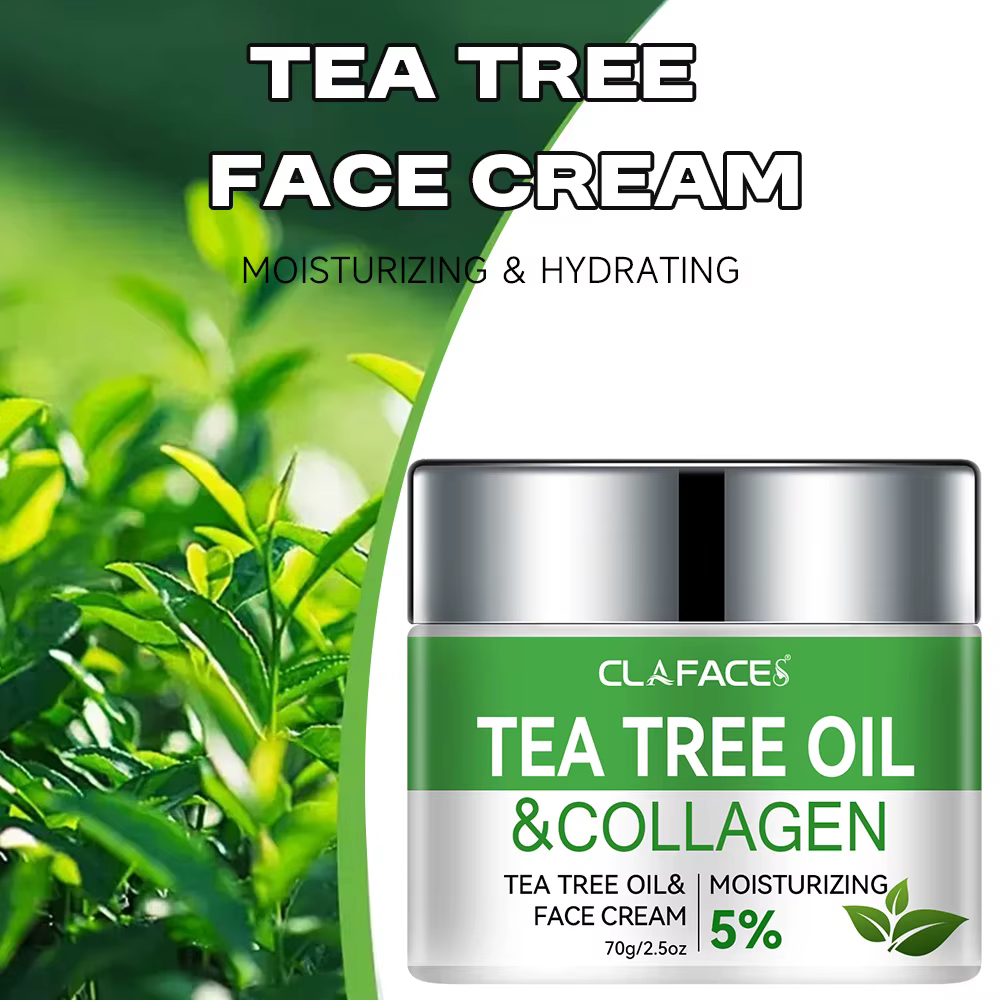CLAFACES Crème pour le visage à l'huile d'arbre à thé Anti-âge et élimination des taches de rousseur
