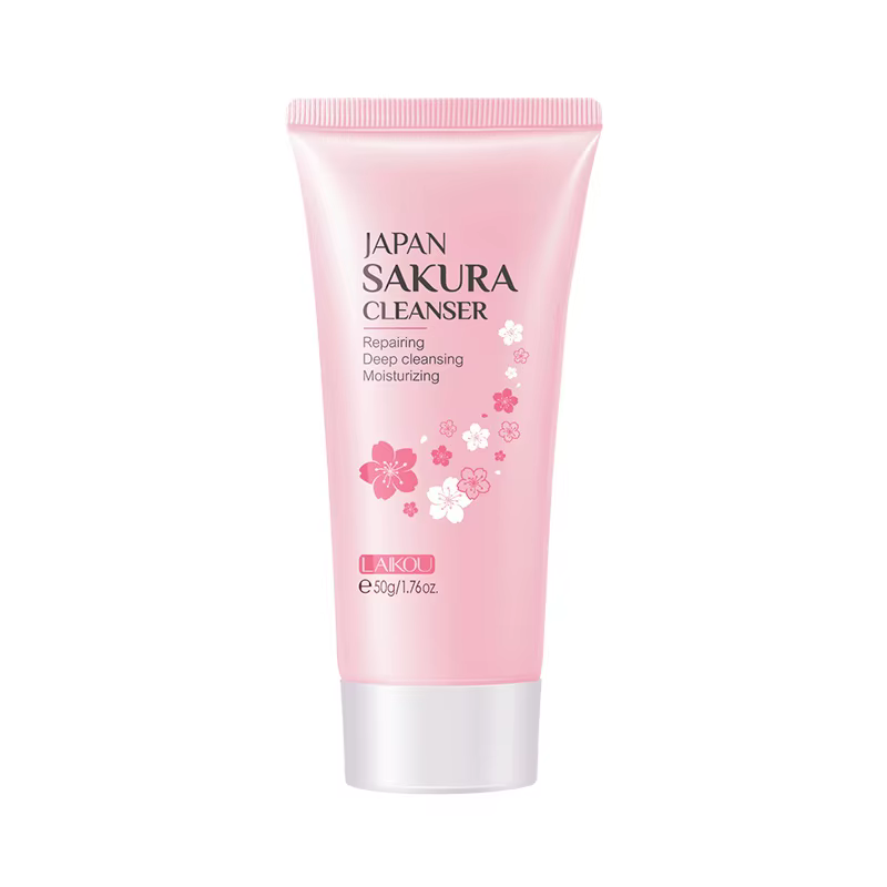 LAIKOU japon Sakura nettoyant doux nettoyage en profondeur contrôle de l'huile hydratant rétrécit les Pores visage