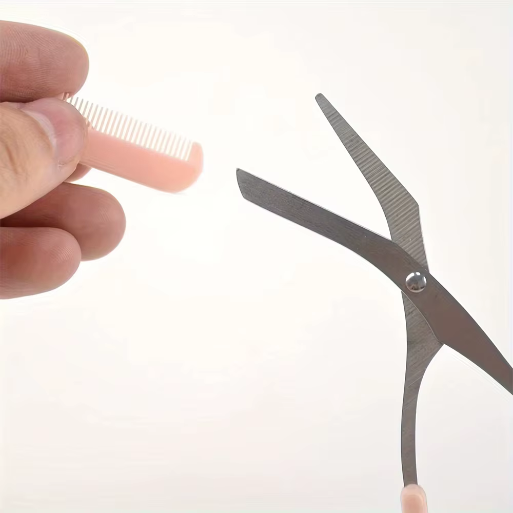 Ciseaux tondeuse à sourcils avec peigne