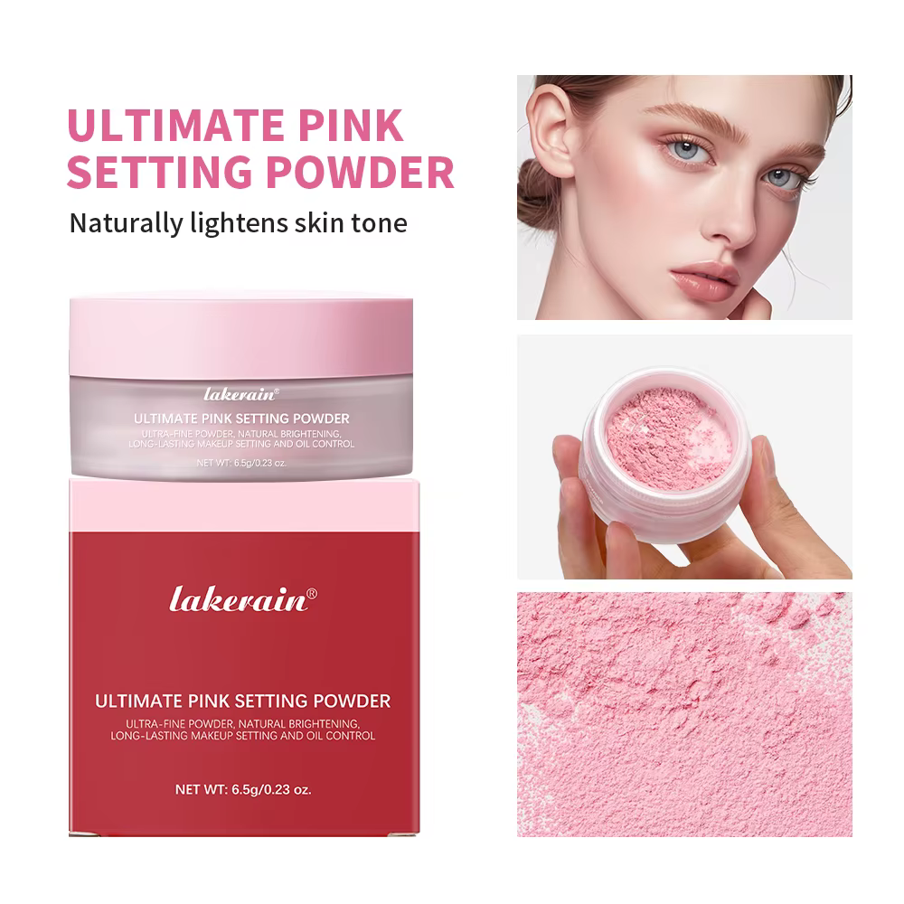 ONE/SIZE Poudre de réglage longue durée, finition rose mat, contrôle de l'huile et retrait de la Fixation du maquillage, réglage de la Modification des pores, cosmétiques