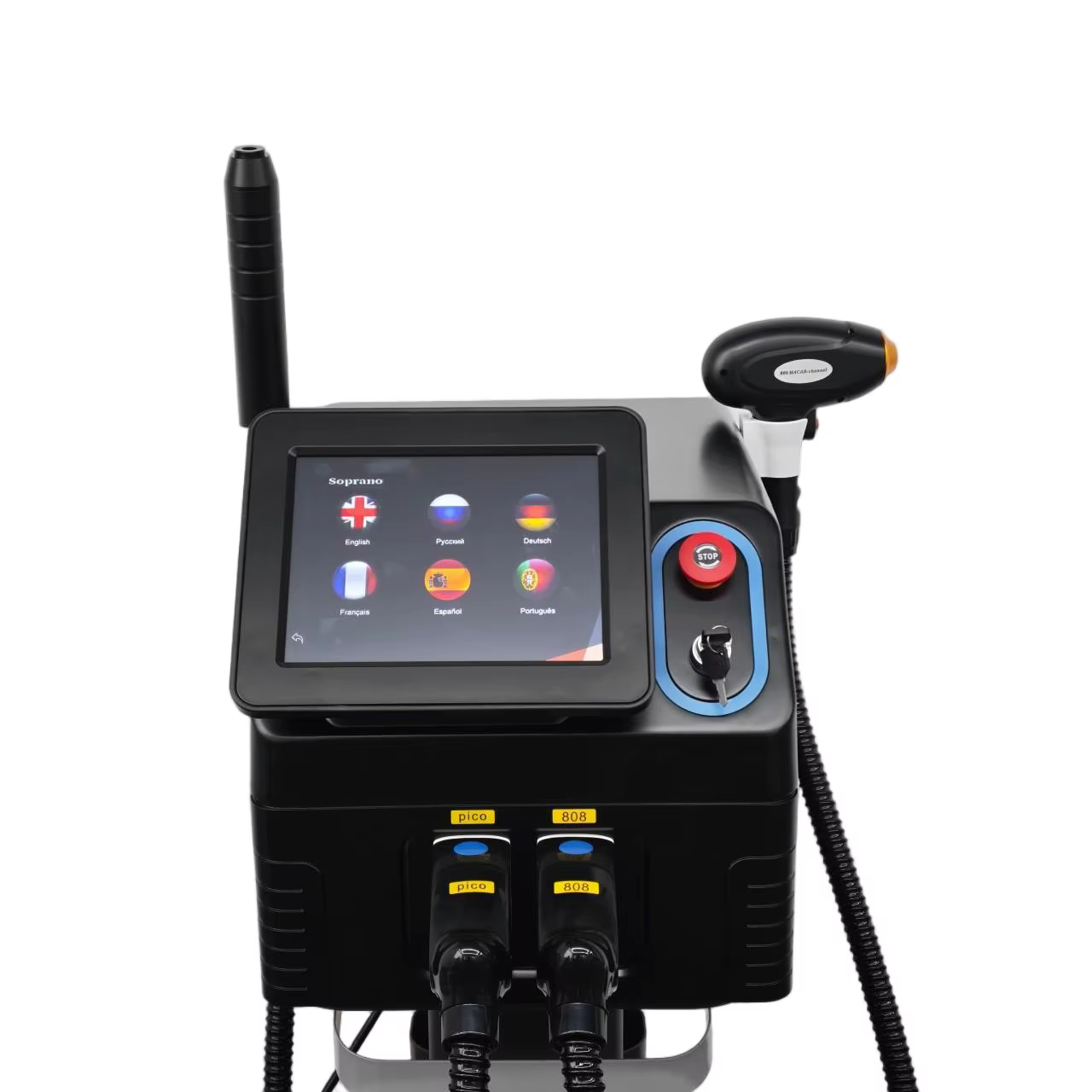 Machine laser 2 en 1 à diode et picoseconde – Épilation + Détatouage – 4 longueurs d'onde