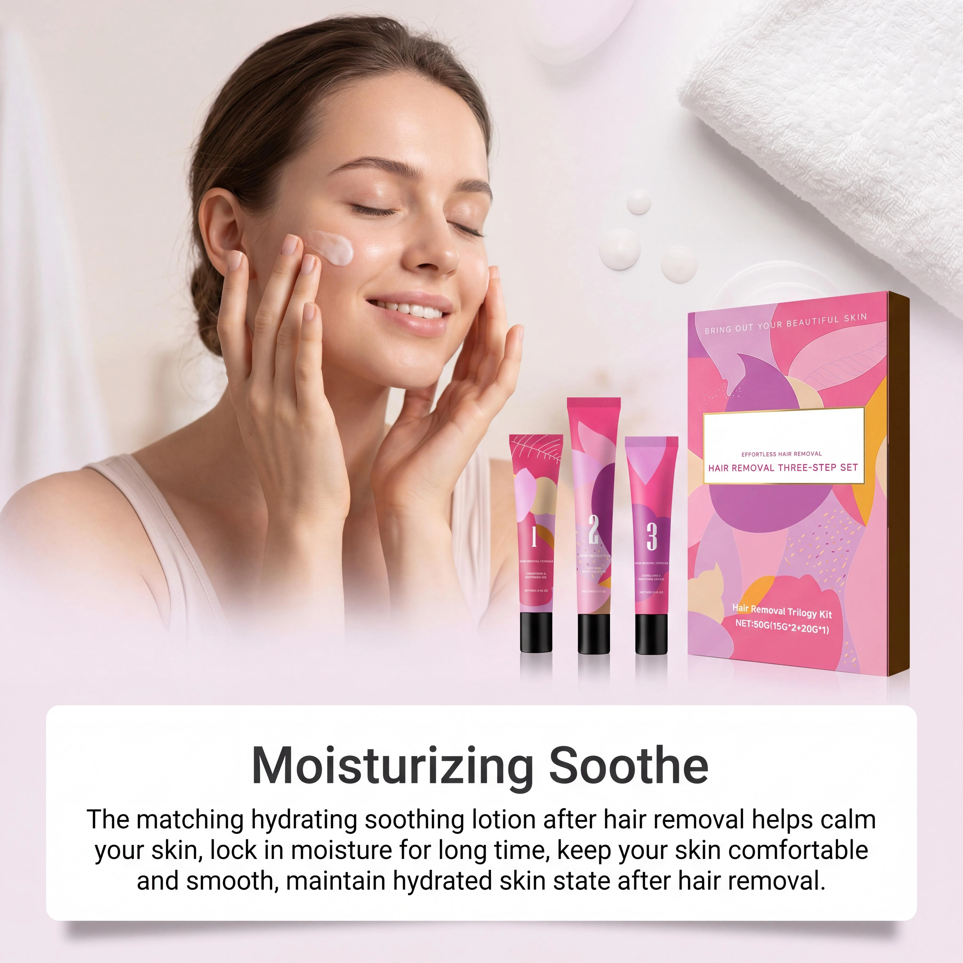 Kit de crème dépilatoire 3 étapes