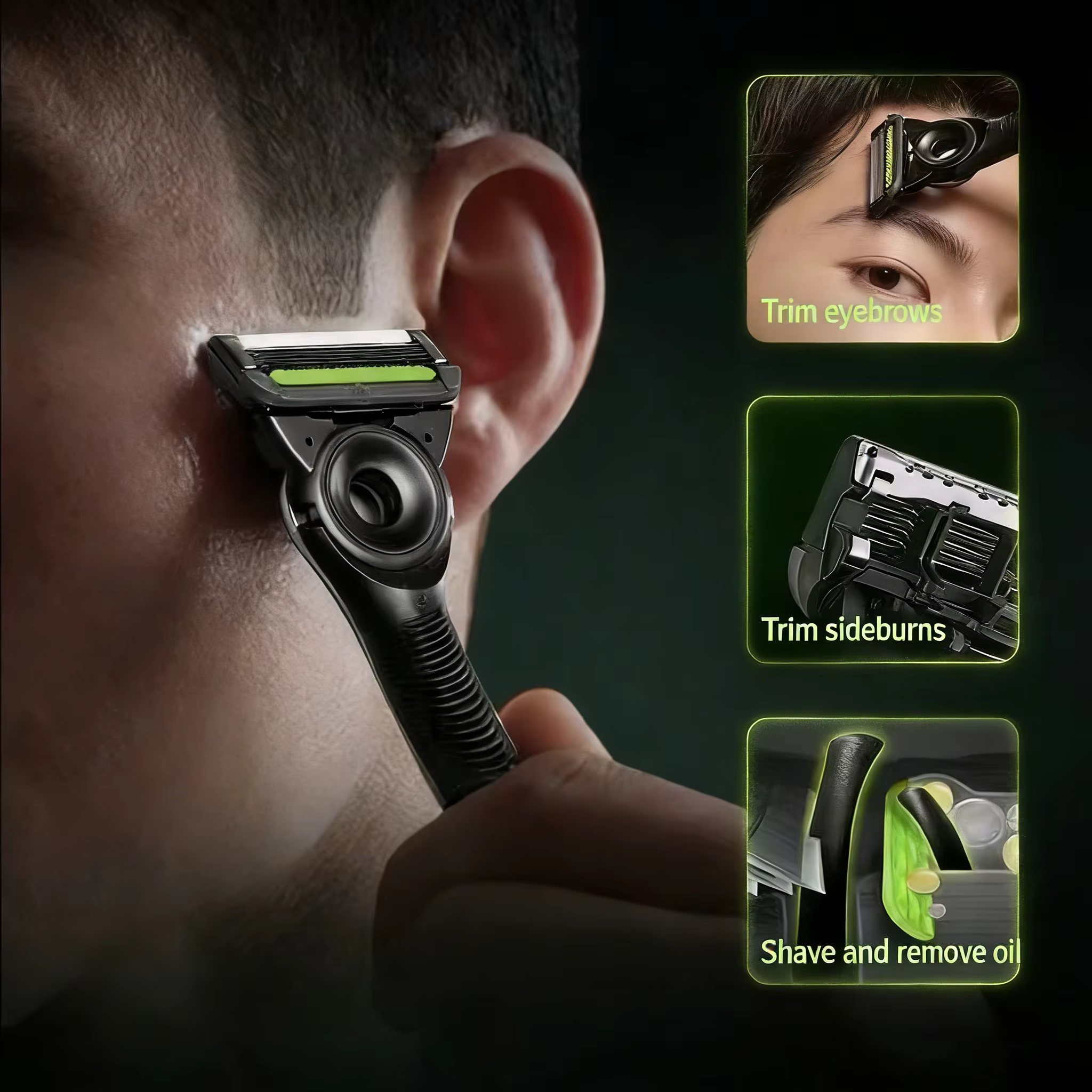 Rasoir Gillette Labs. Rasoir combiné pour homme. 1 manche