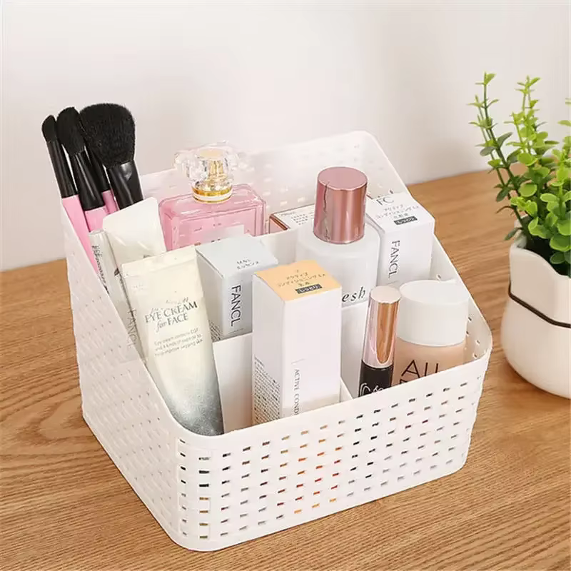 Boîte de rangement pour maquillage, cosmétiques, bureau, soins de la peau, rouge à lèvres, articles divers, bijoux