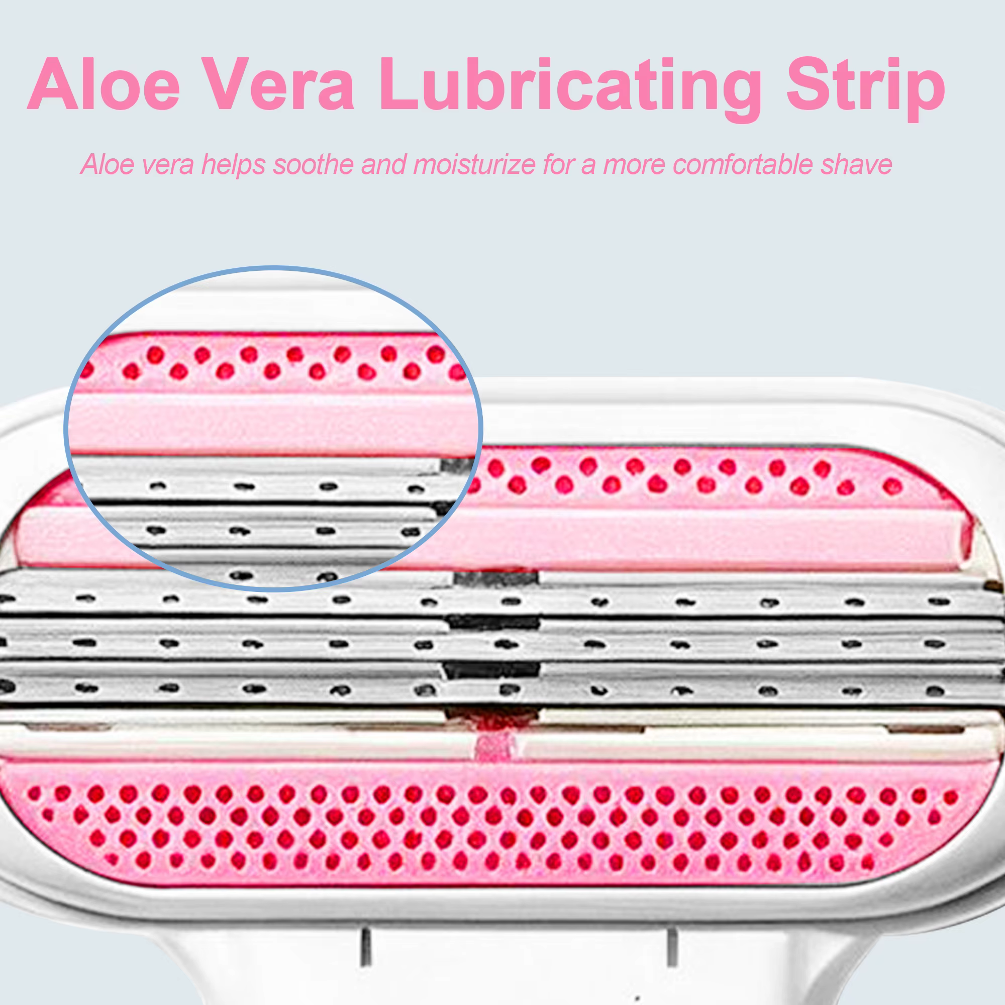 Rasoir à 3 lames pour femmes avec bande lubrifiante à l’aloe vera, rasoir manuel pour les jambes, les aisselles et la zone du bikini, pour l’épilation du corps.