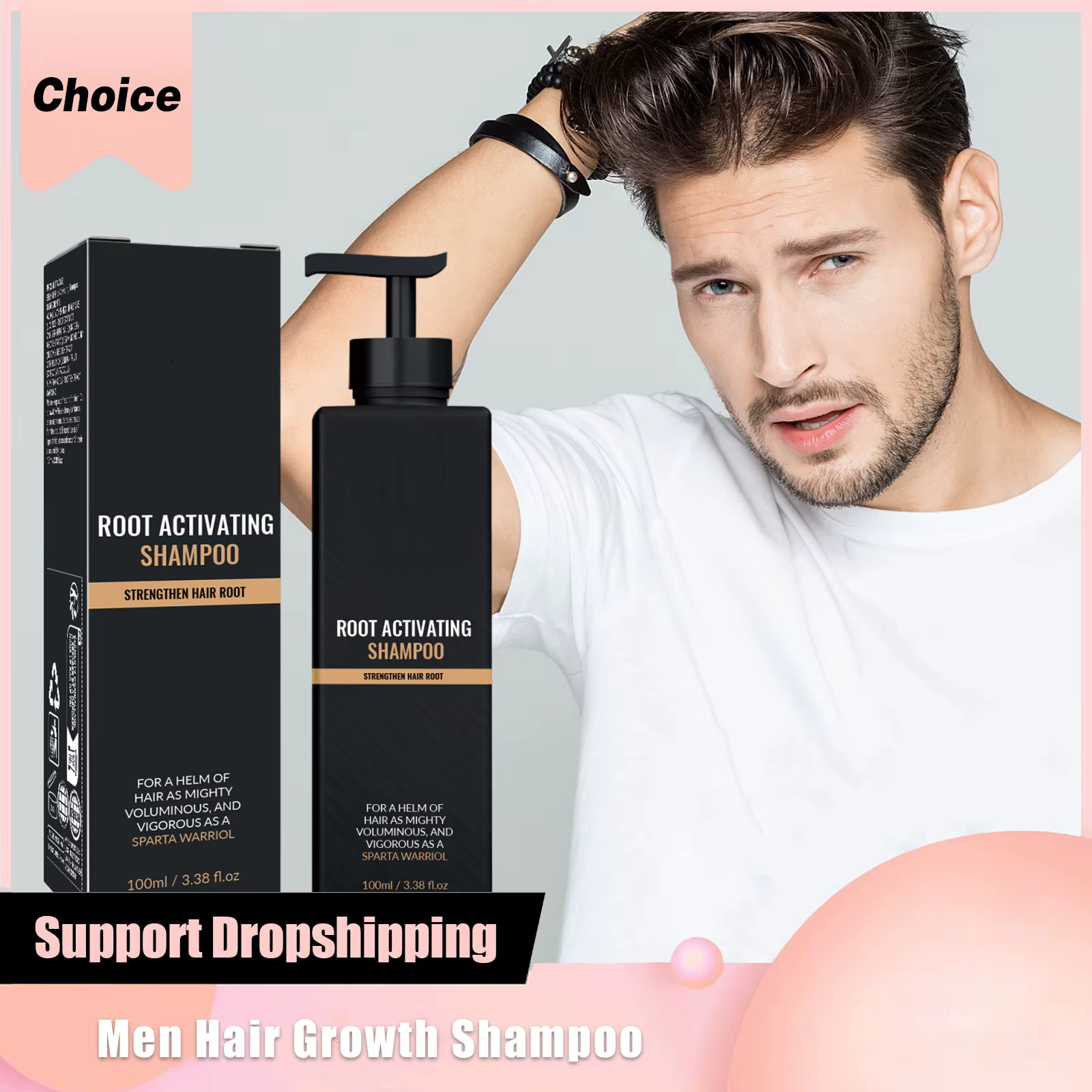 Shampoing pour la croissance des cheveux pour hommes