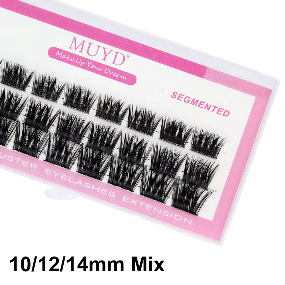 Nouveau russe 3D moelleux naturel segmenté cils bundle faux extension