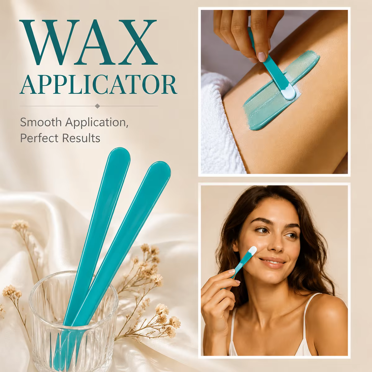 ROSEPIL 10 bâtonnets multifonctionnels en plastique pour le chauffage et l'application de cire, outils de rasage et de dépoussiérage pour l'épilation