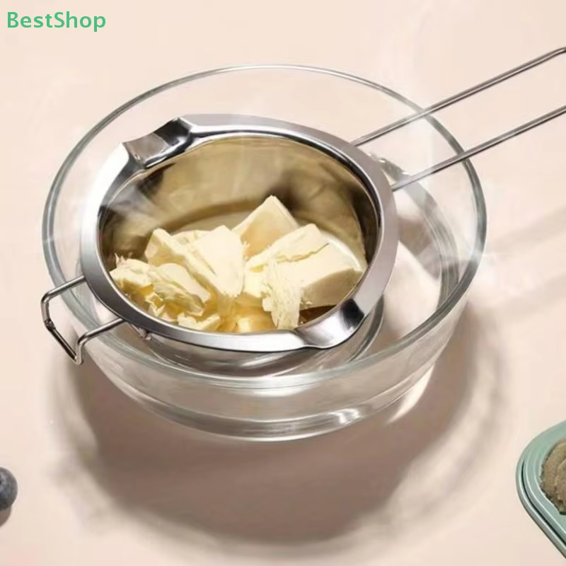 ♥ Chaudière de fusion de cire de bougie d'acier inoxydable 480/680ml avec la poignée résistante à la chaleur pour faire fondre des bonbons au chocolat et des bougies