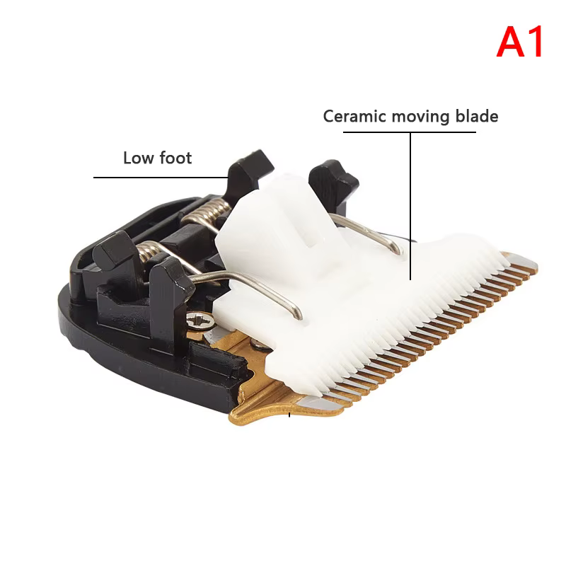 Tête de coupe professionnelle en céramique, lame de rasoir 24 dents pour tondeuse, peigne limite avec peignage des cheveux, 1 pièce
