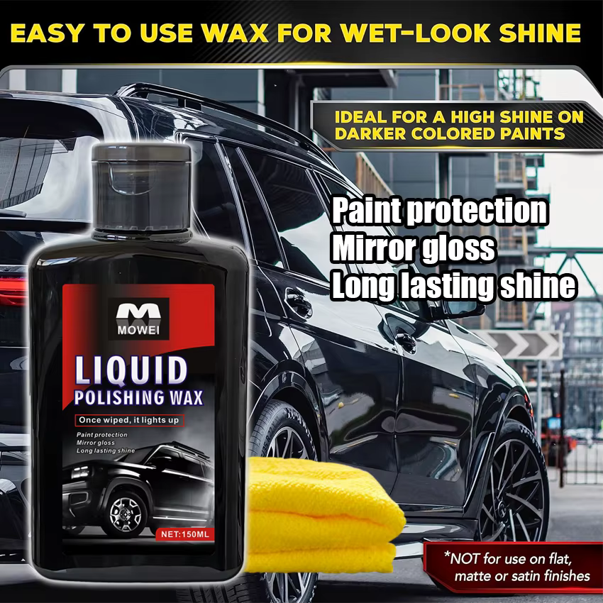 Cire de revêtement et de polissage pour voiture professionnelle, protection contre les rayures/UV, restaure la peinture/garniture/phareurs, kit nano hydrophobe à brillance instantanée