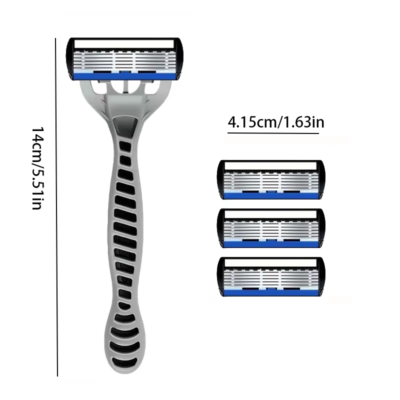 Rasoir multi-lames pratique pour hommes : toilettage sans effort des poils de la tête et du corps