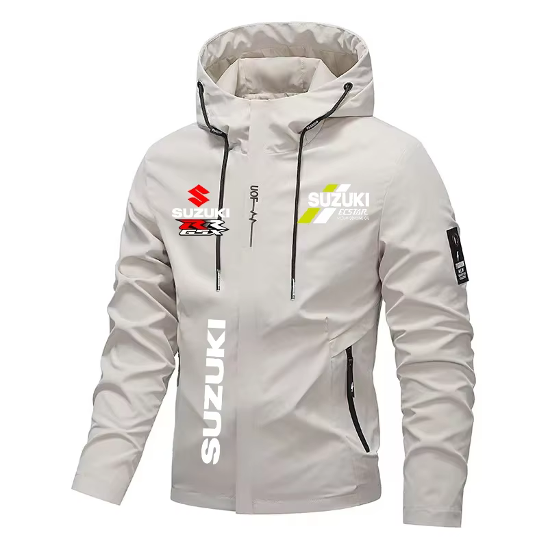 Blouson de moto coupe-vent à capuche pour homme – Qualité supérieure – Automne/Hiver – Sweat-shirt de moto – Meilleure vente Suzuki 2026