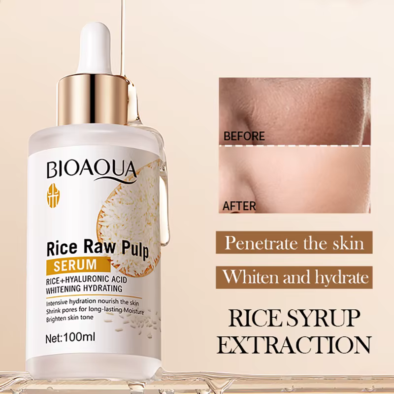 BIOAQUA – sérum pour le visage au riz blanc, hydratant, Anti-rides, Anti-âge, blanchiment, Essence pour le visage, soins pour la peau