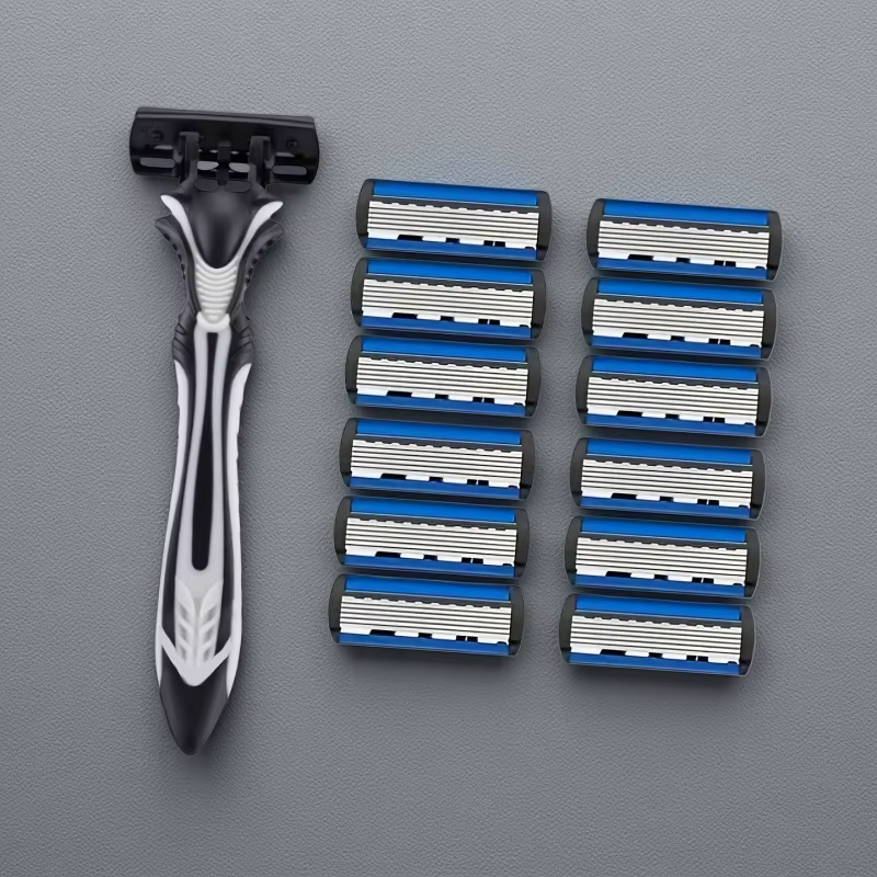 Rasoir multi-lames Men6Manual avec lames en acier inoxydable durables