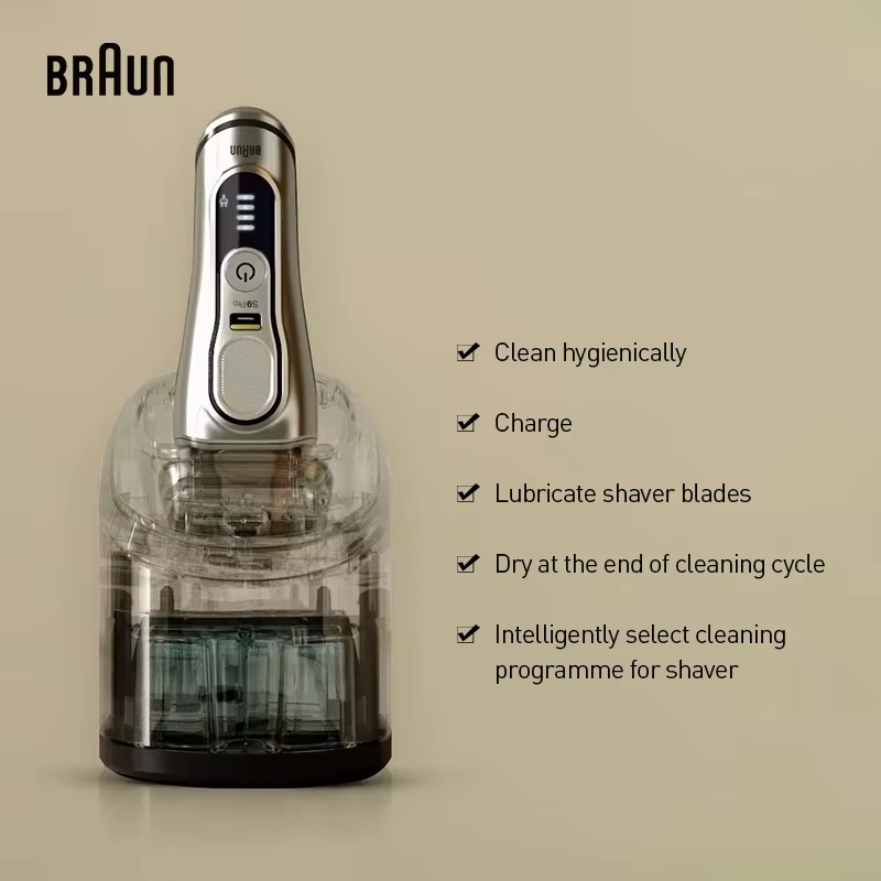 Centre de soins intelligent Braun avec séchage à l'air pour rasoirs électriques