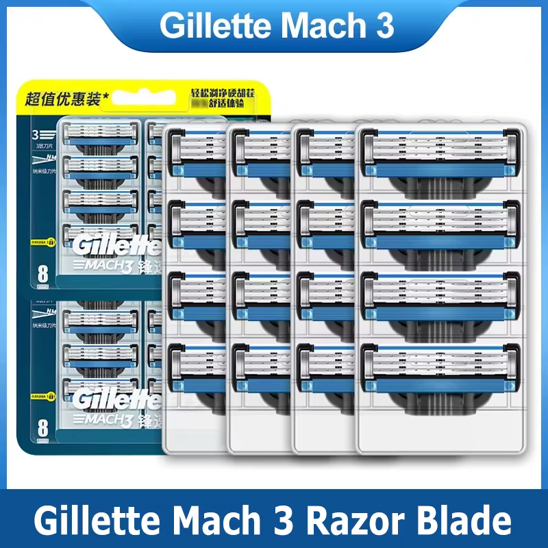 Gillette Mach 3 recharges de tête de rasoir cartouches avec bandes lubrifiées 3 couches lames