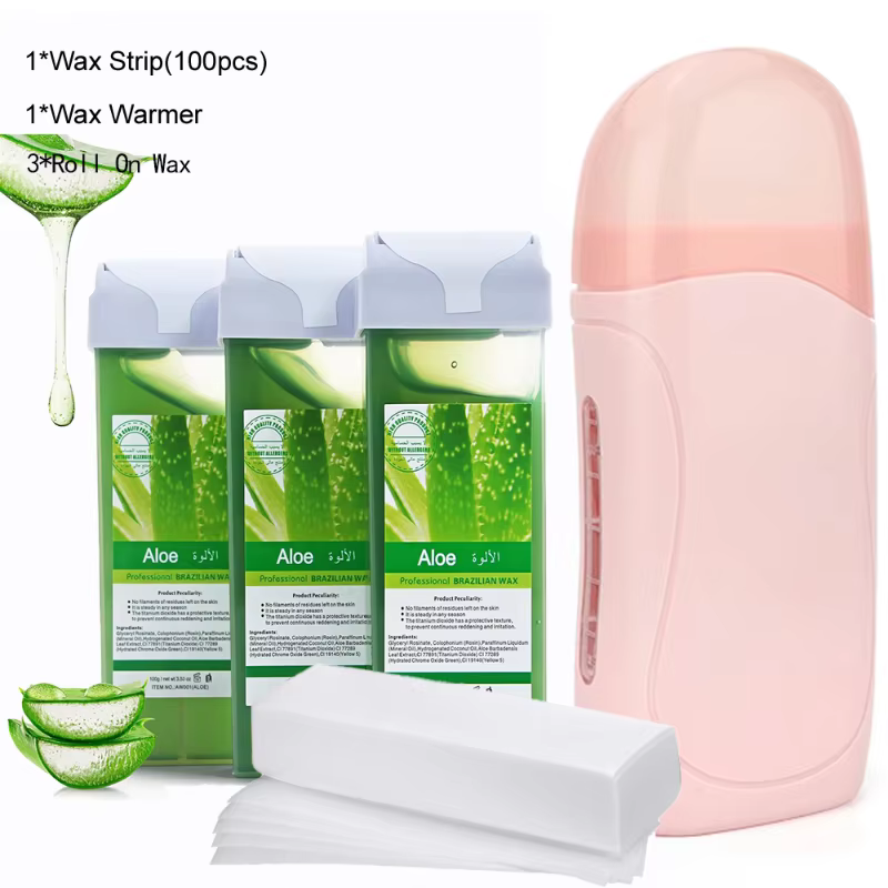 Kit de cire épilatoire-cire de bikini indolore à la rose