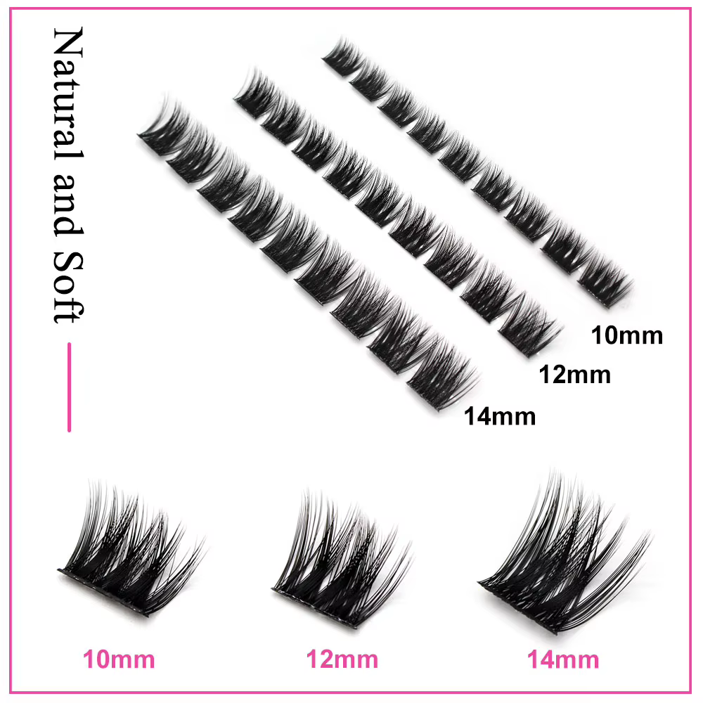 Nouveau russe 3D moelleux naturel segmenté cils bundle faux extension