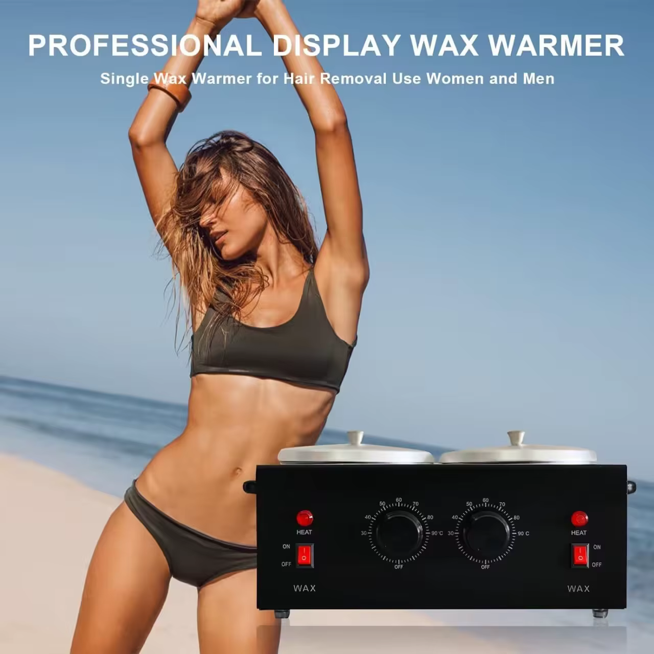 Chauffe-cire électrique professionnel à double Pots