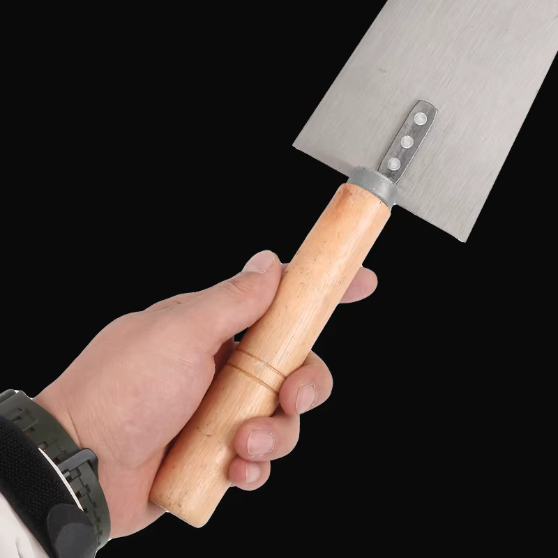 Truelle à marge flottante en ciment 13/15/16cm, couteau à mastic en acier inoxydable avec manche en bois, truelle à béton, spatule murale, outils à main