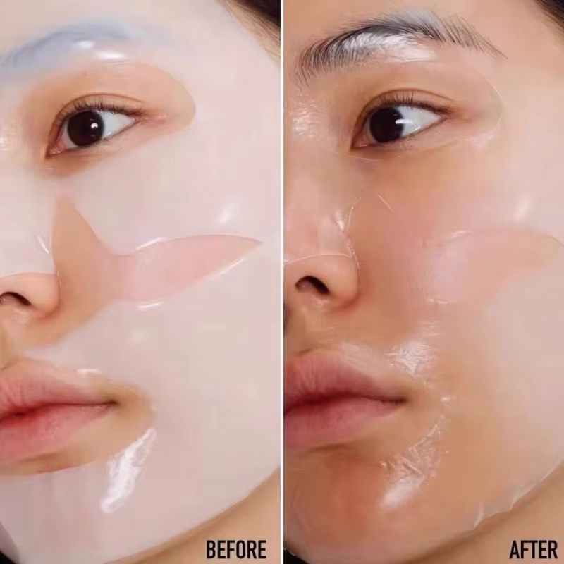 Masque facial coréen au collagène anti-rides, atténue les ridules, anti-âge, raffermit la peau, hydrate, éclaircit, soin de la peau