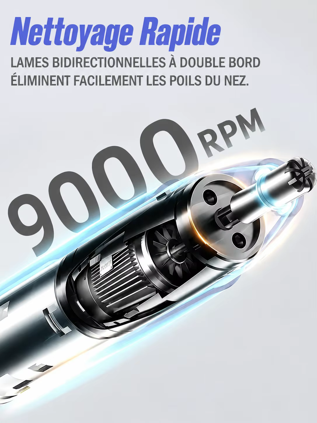 Tondeuse à poils de nez électrique rechargeable, rasoir pour hommes, tondeuse à poils de nez pour femmes, tondeuse à poils d'oreilles avec écran numérique