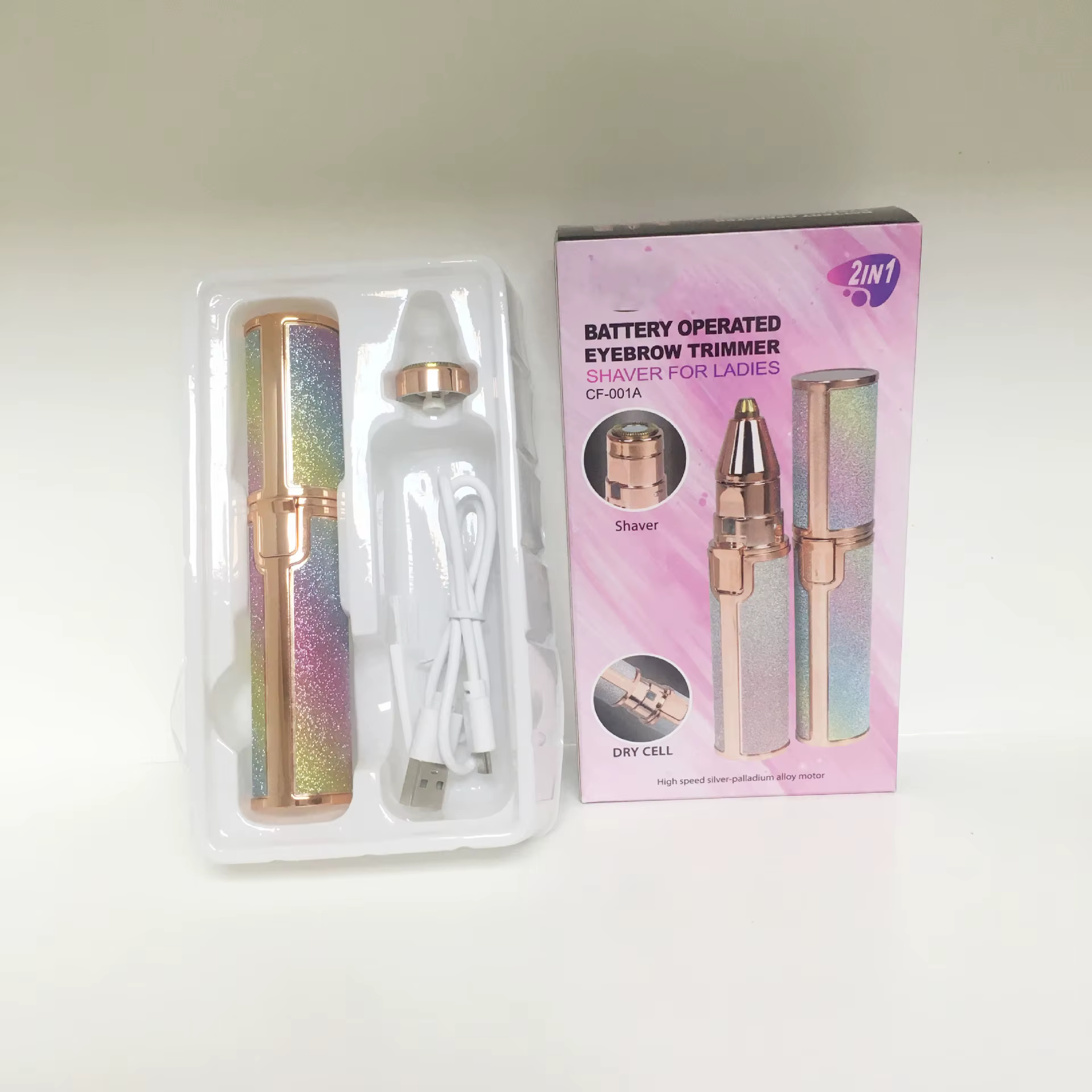 Portable 2 en 1 épilateur électrique rasoir de sourcils corps des femmes