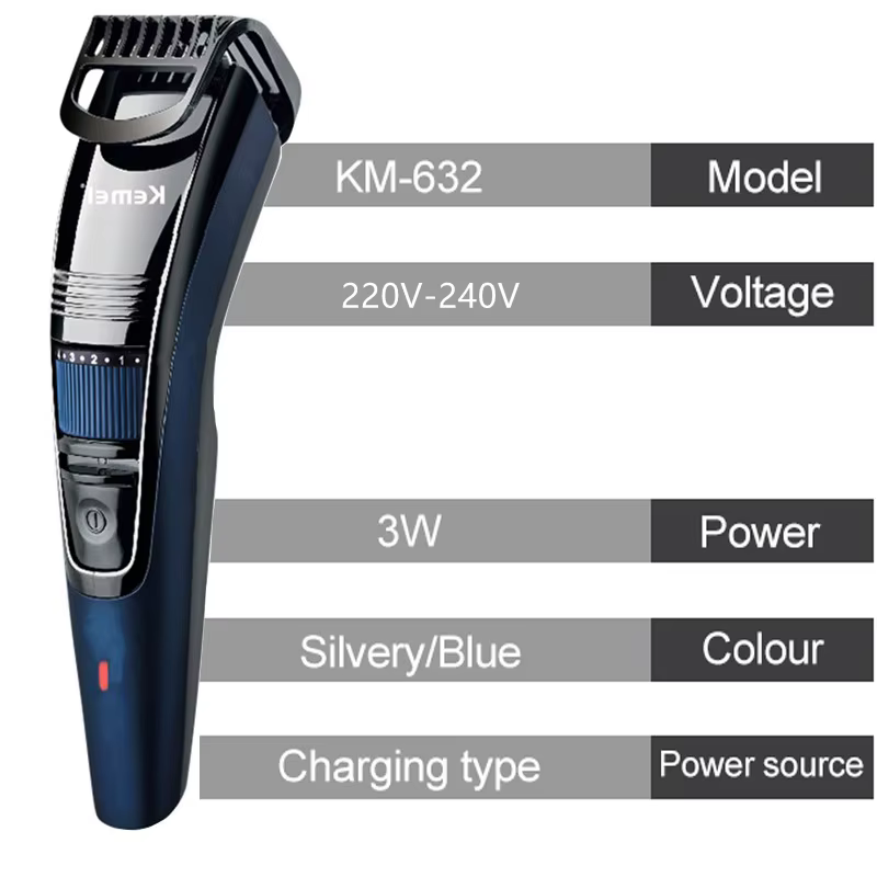 Tondeuse à barbe et cheveux réglable Kemei 0