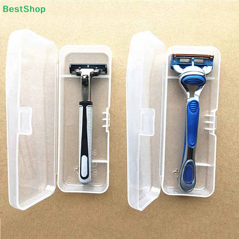 〔AG〕Étui de rasoir de voyage portable - Boîte de rangement protectrice en plastique transparent pour rasoirs