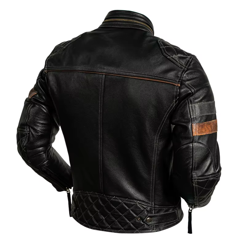 Veste de moto veste de moto tout-terrain résistante à l'usure et aux rayures veste en cuir imperméable et coupe-vent
