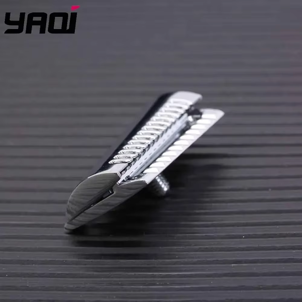 Tête de rasoir supérieure couleur chromée agressive Double tranchant pour hommes