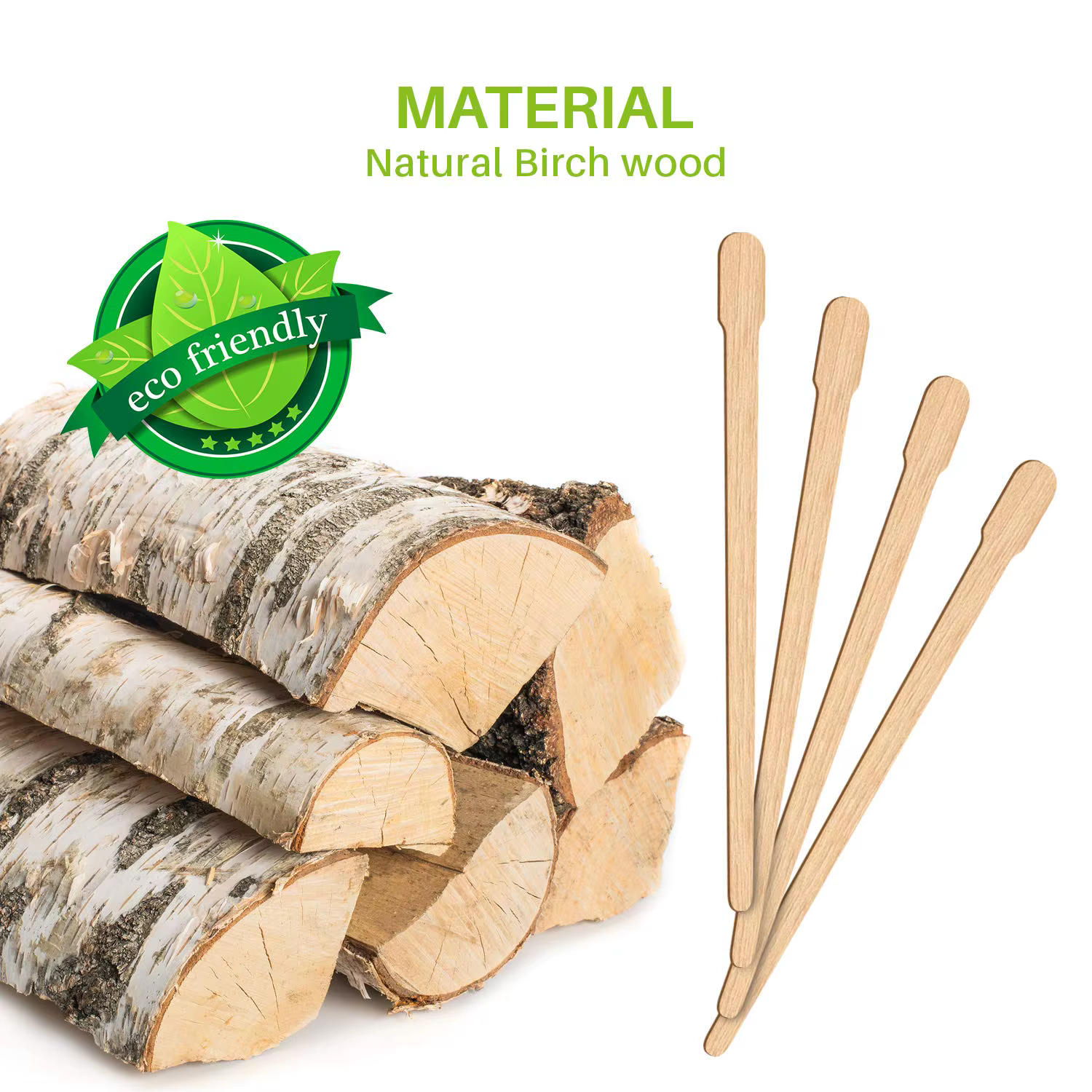 100 pièces bâtons de cire en bois sourcil lèvre nez petits
