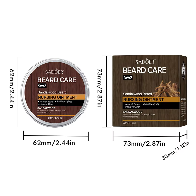Baume de soin pour barbe au bois de santal pour hommes